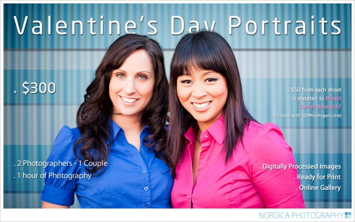 Valentines Day Portraits | Breast Cancer Research | Vancouver Portrait Photography