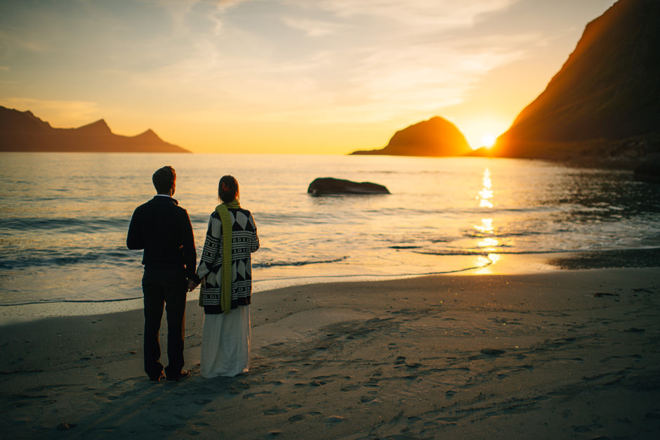 sunset wedding photography