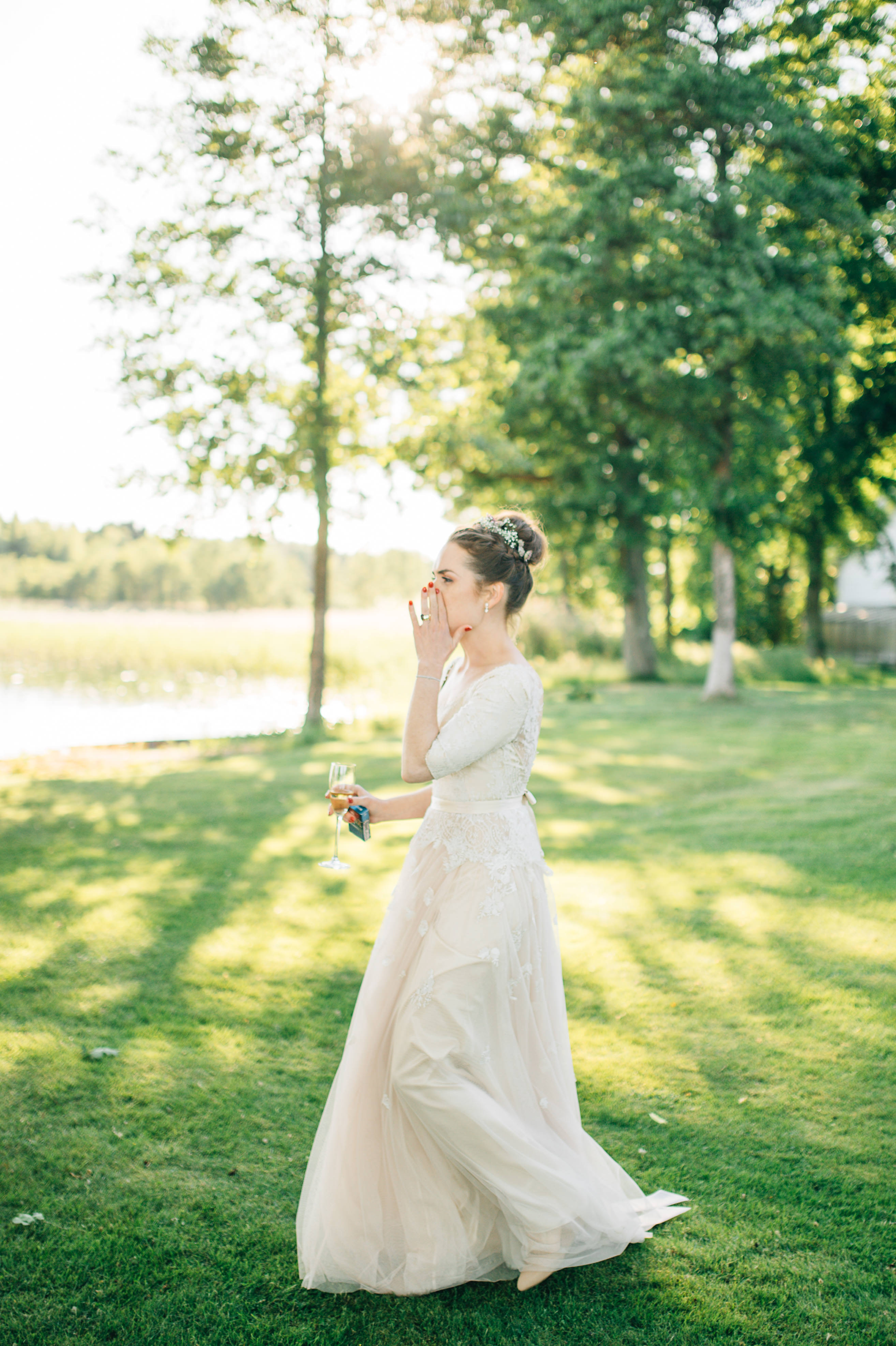 Rustic barn wedding reception at Beckershof Herrgård