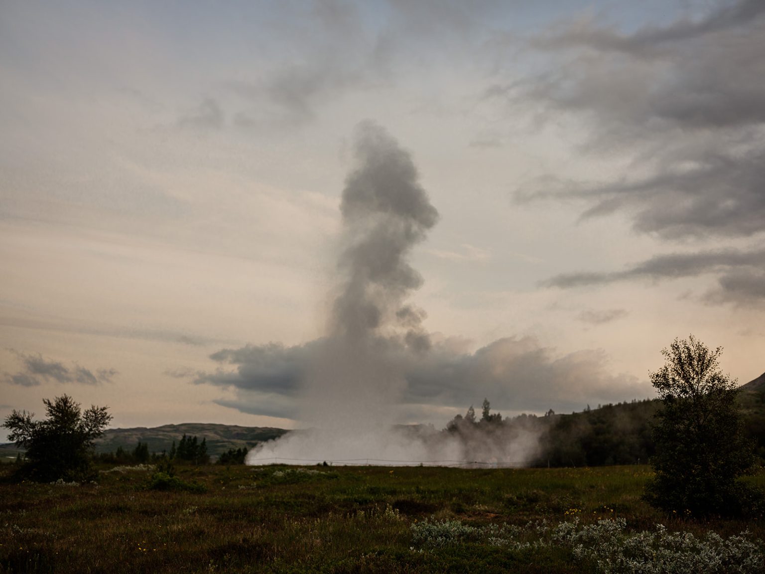 The geothermal area at Geysir, Iceland