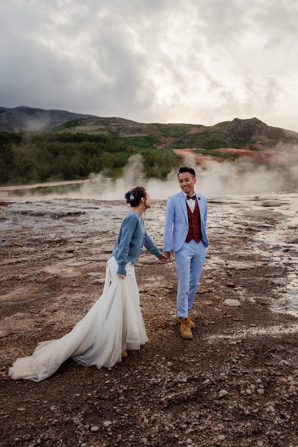 Steam over the Geysir geothermal field