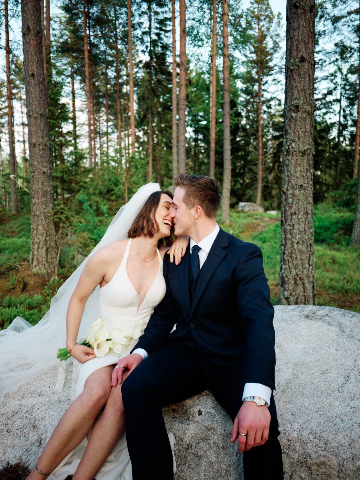 A quiet moment on the boulder at Hop Farm Beach