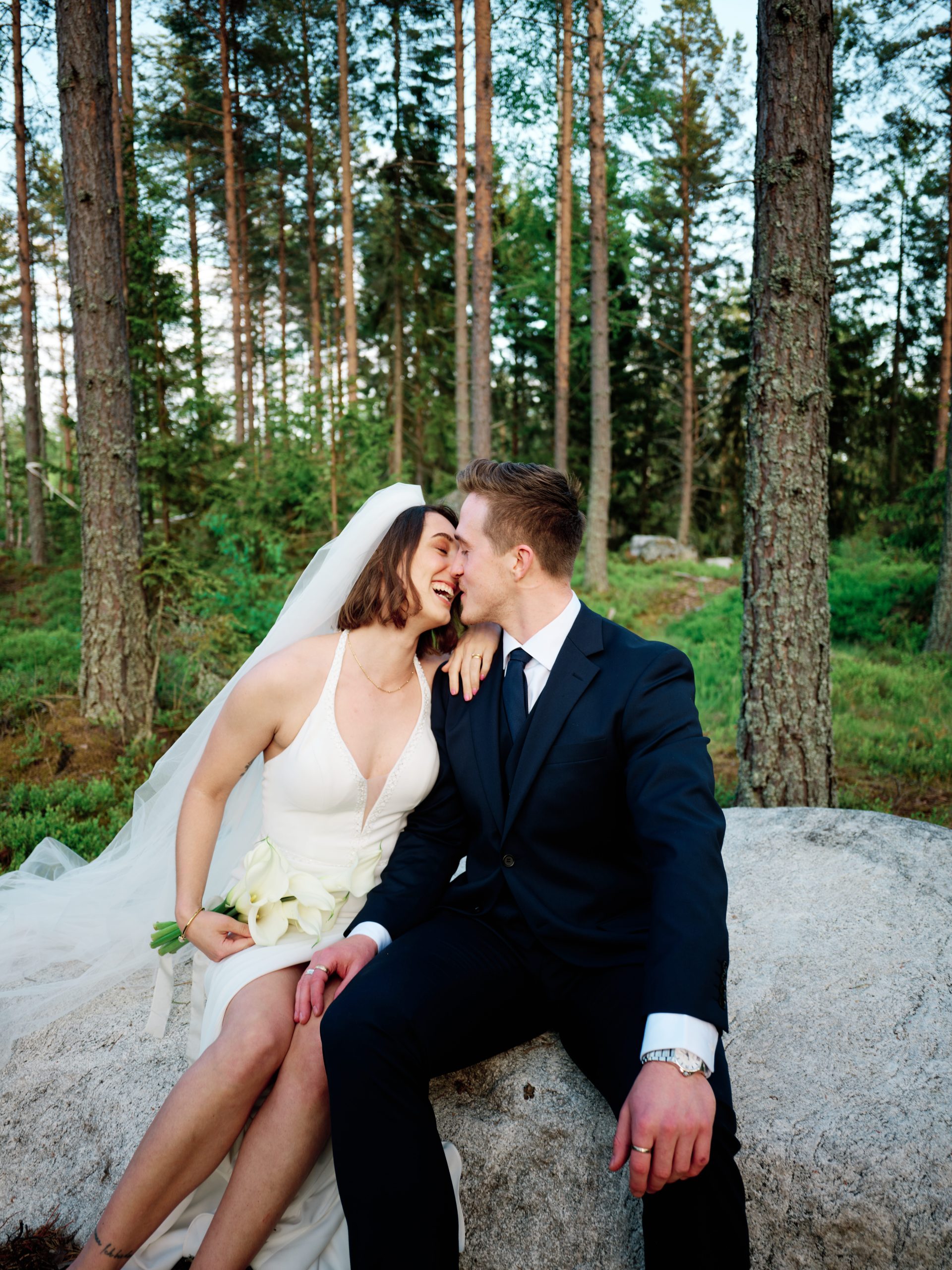 A quiet moment on the boulder at Hop Farm Beach