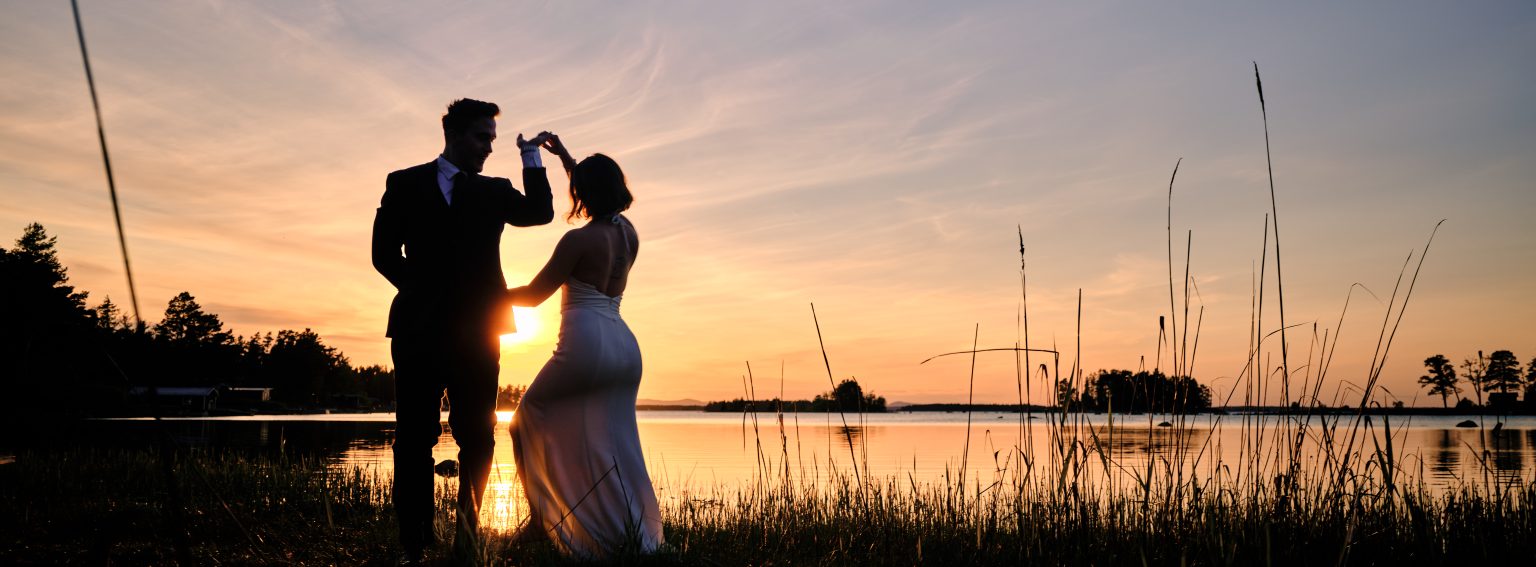 A dance dip in silhouette on the Baltic shoreline