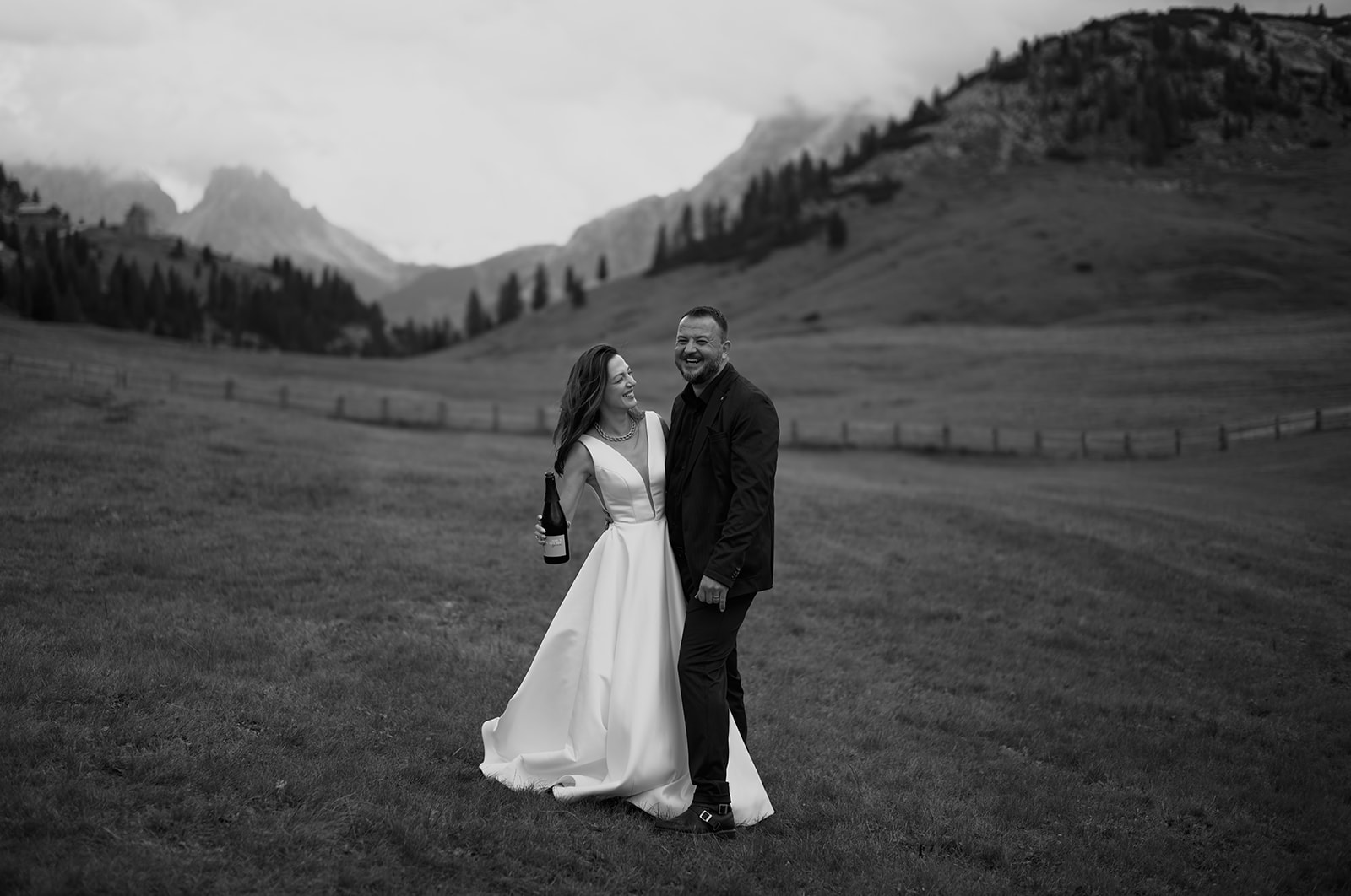 Prato Piazza meadows on a Dolomites wedding day