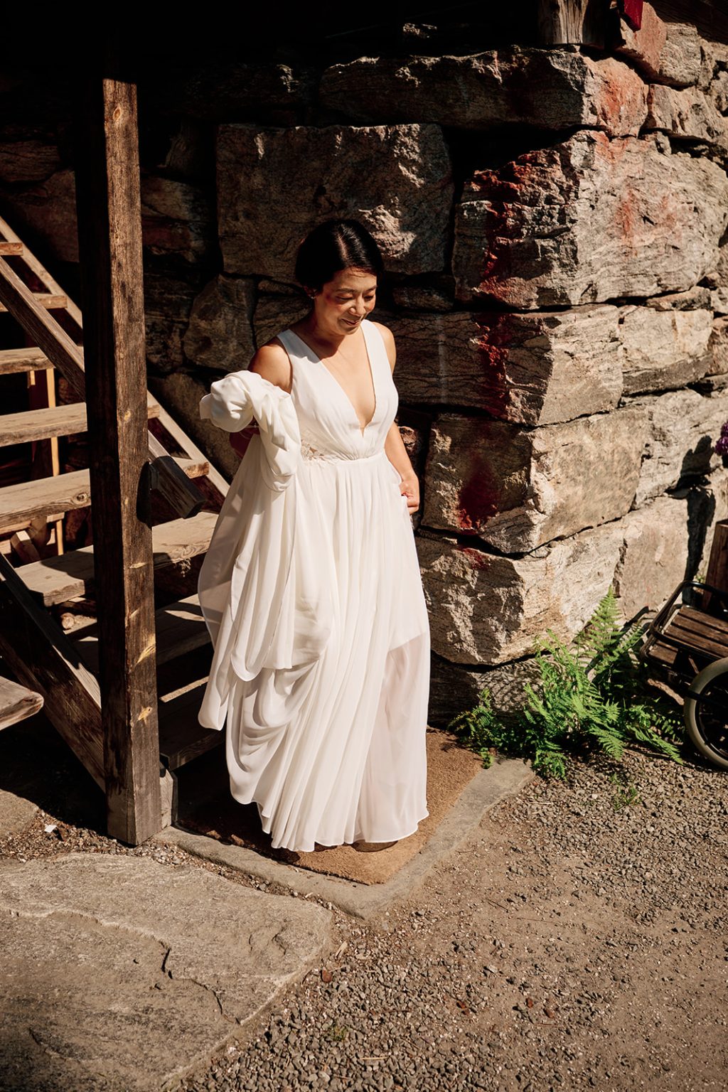 The bride before the ceremony at Juvet