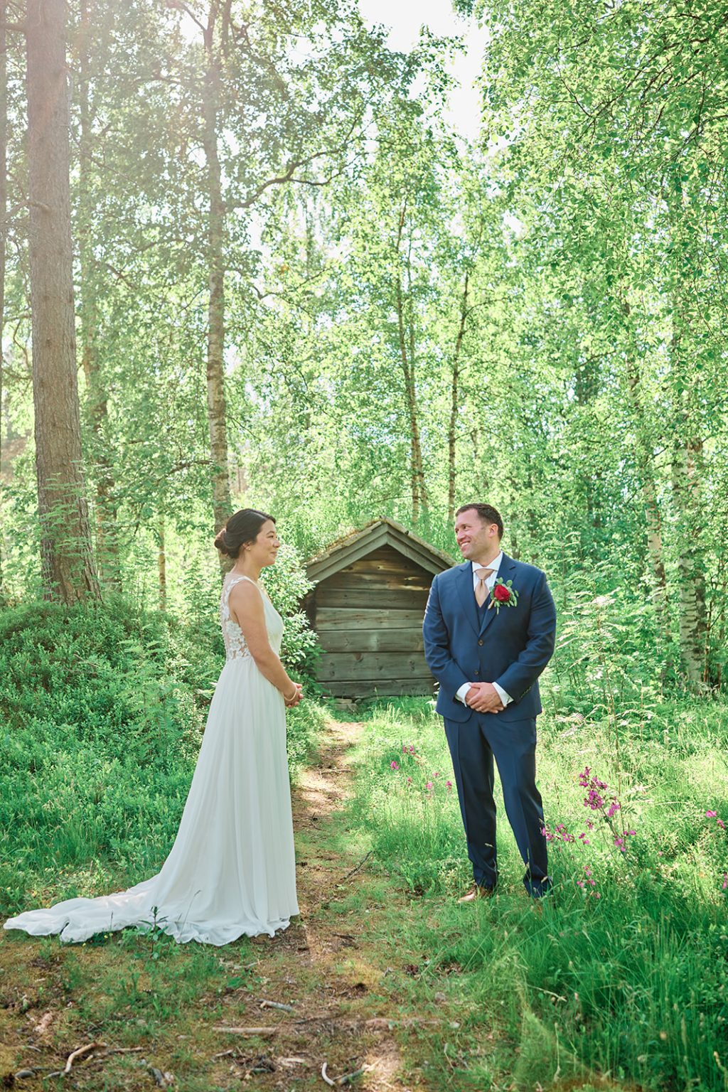 The couple in the forest at Juvet