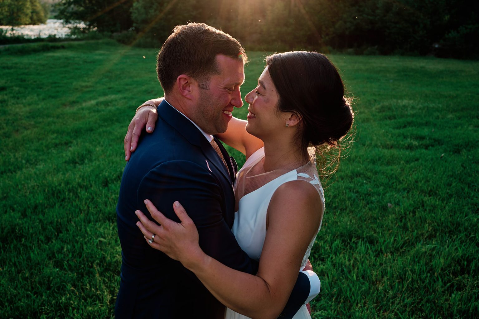 The couple at golden hour at Juvet