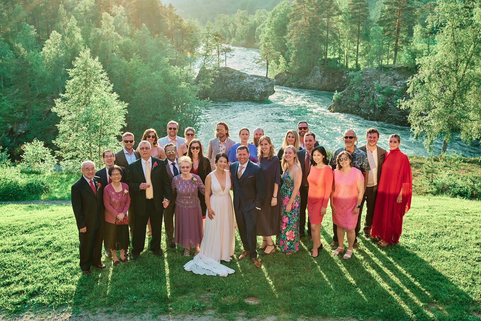 The wedding party at Juvet in Norway