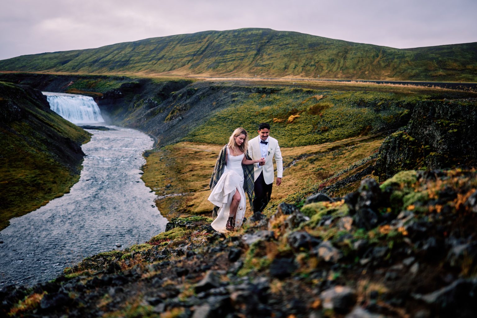 Walking the riverbank near Þingvallavatn, Iceland