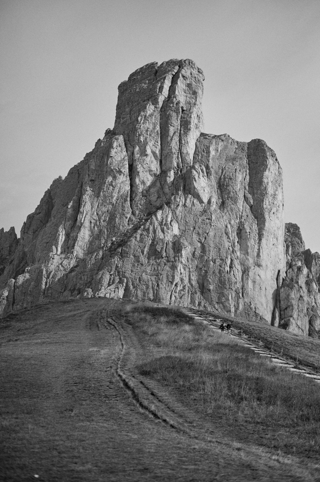Portrait of Lilly in the sunrise at Passo Giau