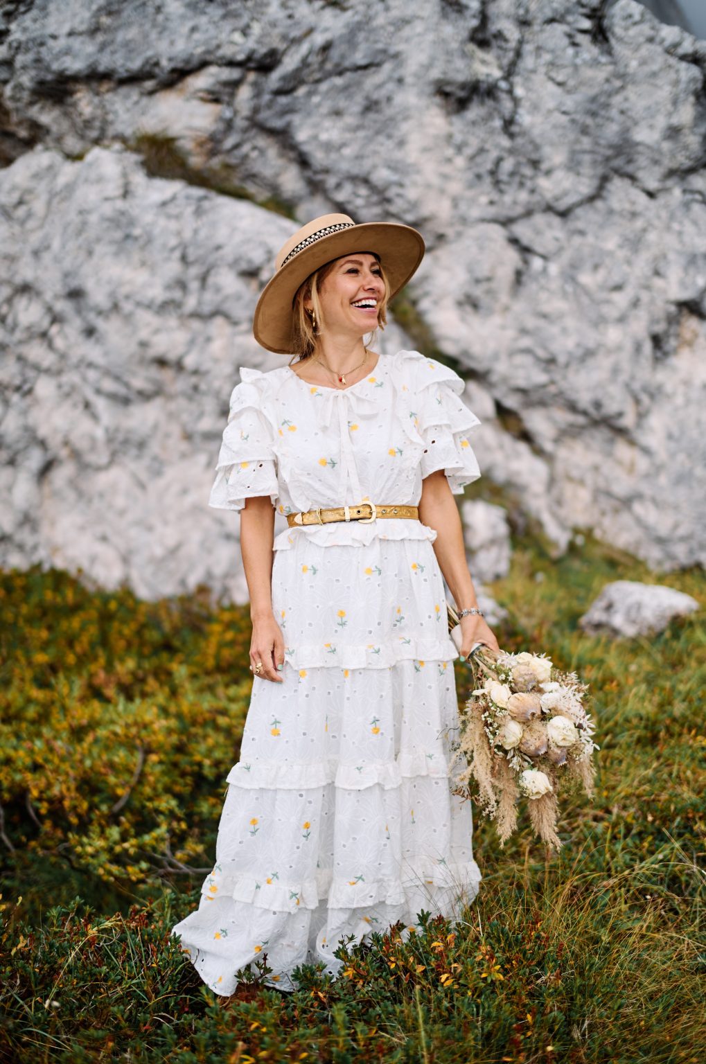 Lilly in her second outfit at the Gardena Pass