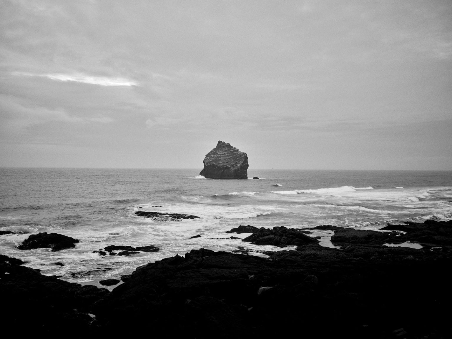 A sea stack in the Atlantic off Reykjanes, Iceland
