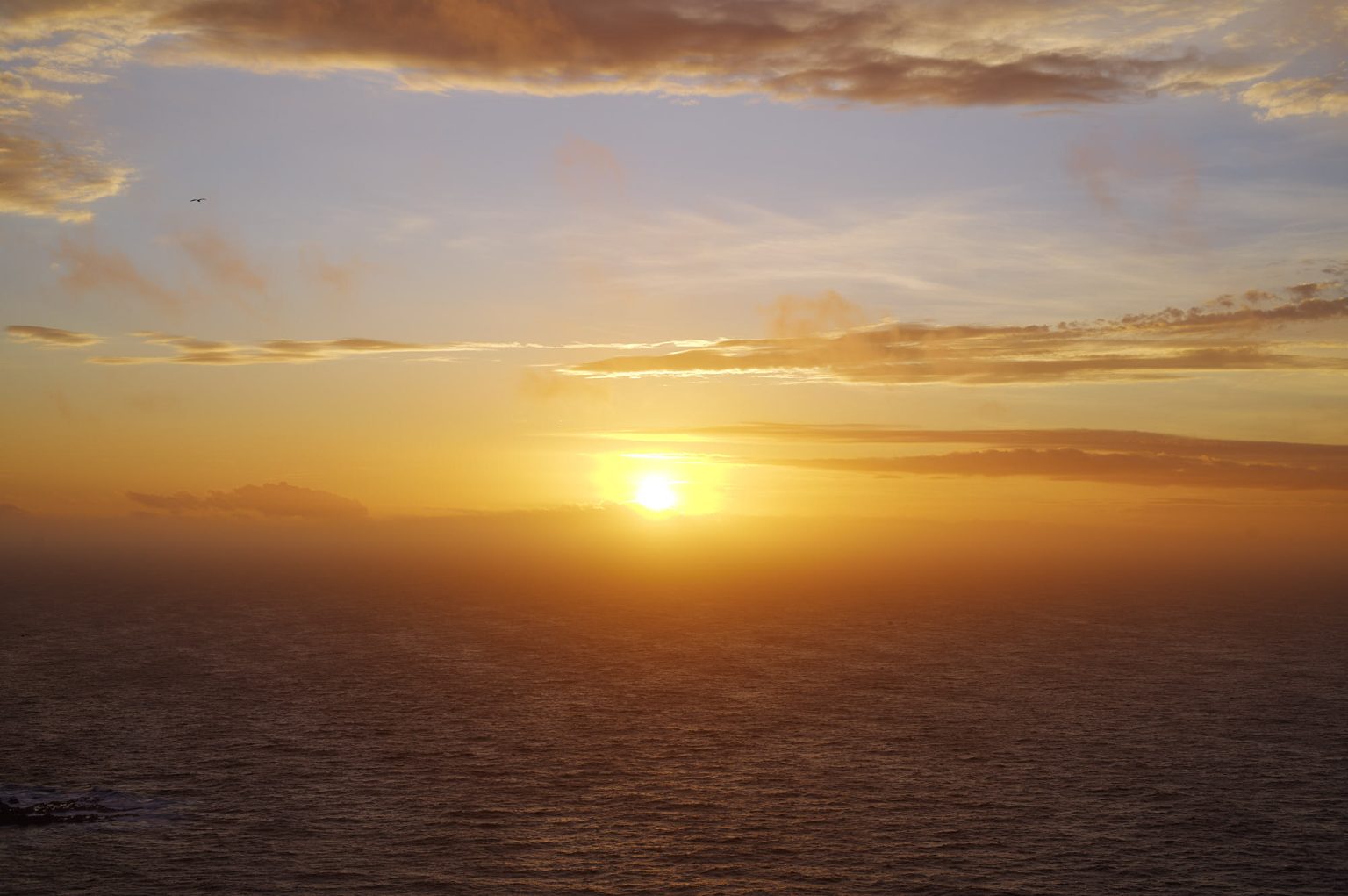 Sunset over the Atlantic from São Miguel in the Azores