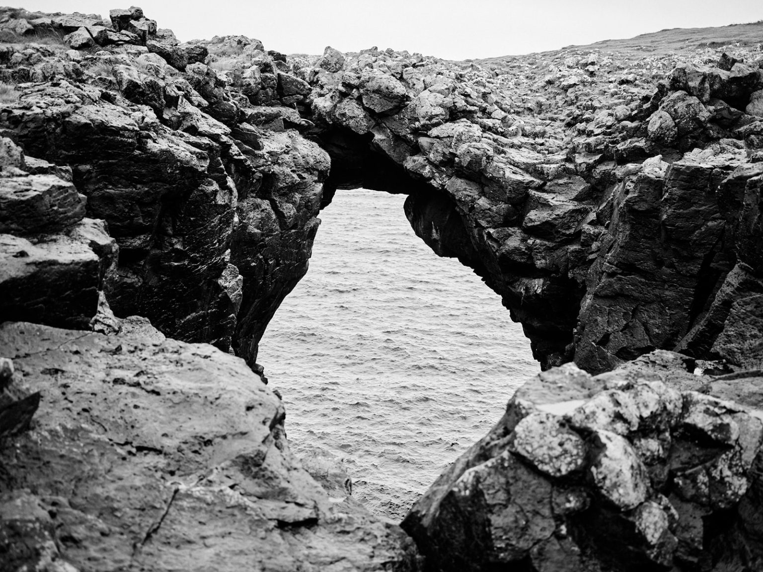 A lava arch over the sea on Snæfellsnes, Iceland