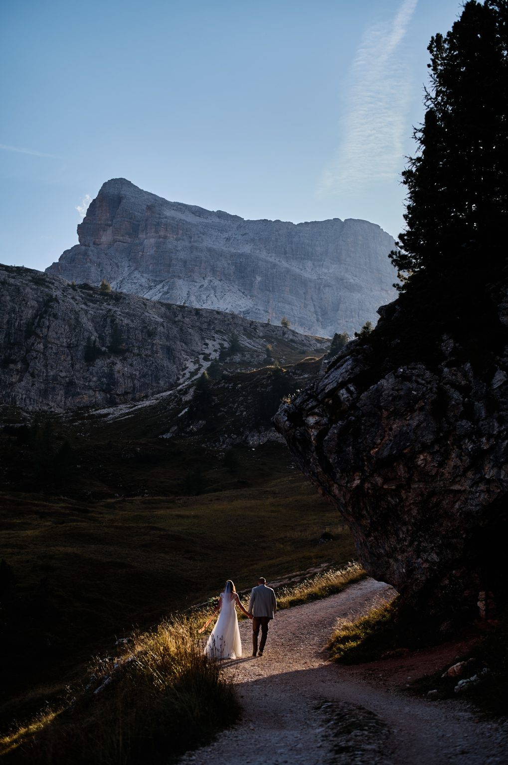 Dark Dolomite peaks at Tre Cime di Lavaredo