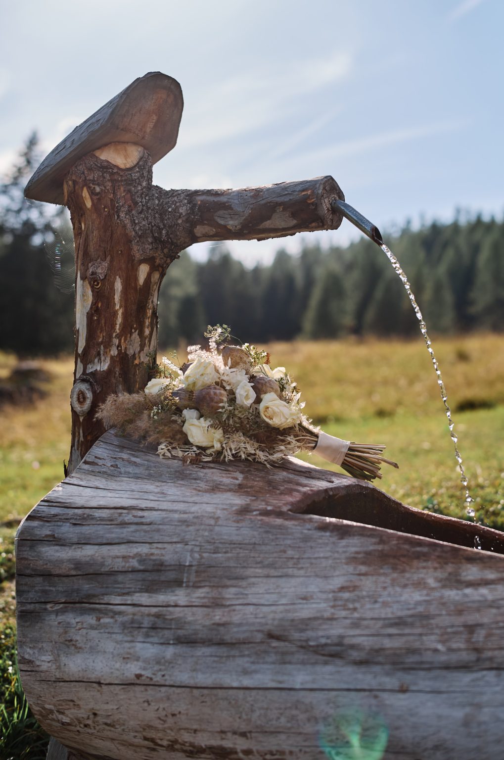 The bride's bouquet in the mountains, Dolomites