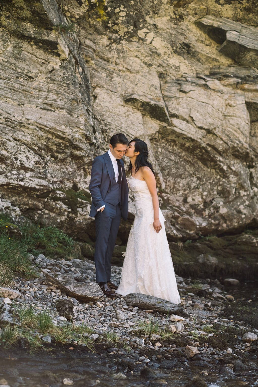 Ida and James by the gorge walls at Juvet Landscape Hotel