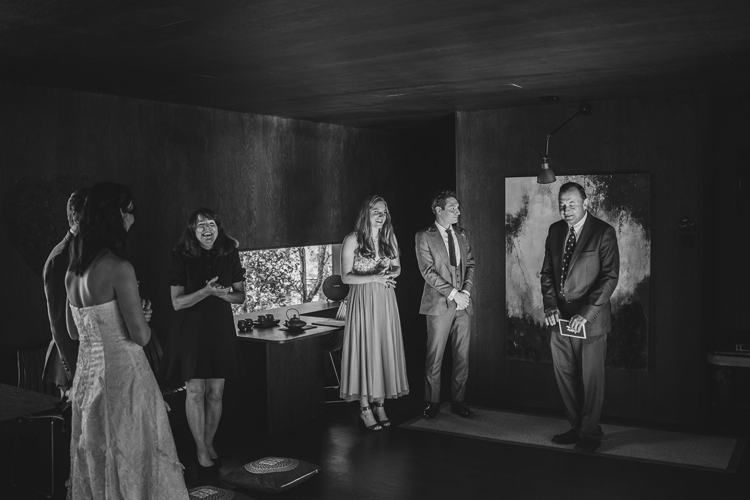 An embrace during the tea ceremony, Juvet, Norway