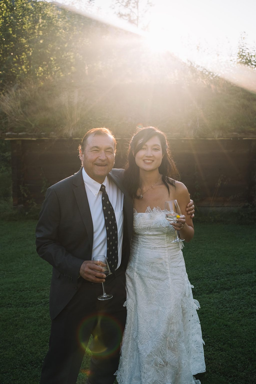 Ida and James dancing into the sunset at Juvet