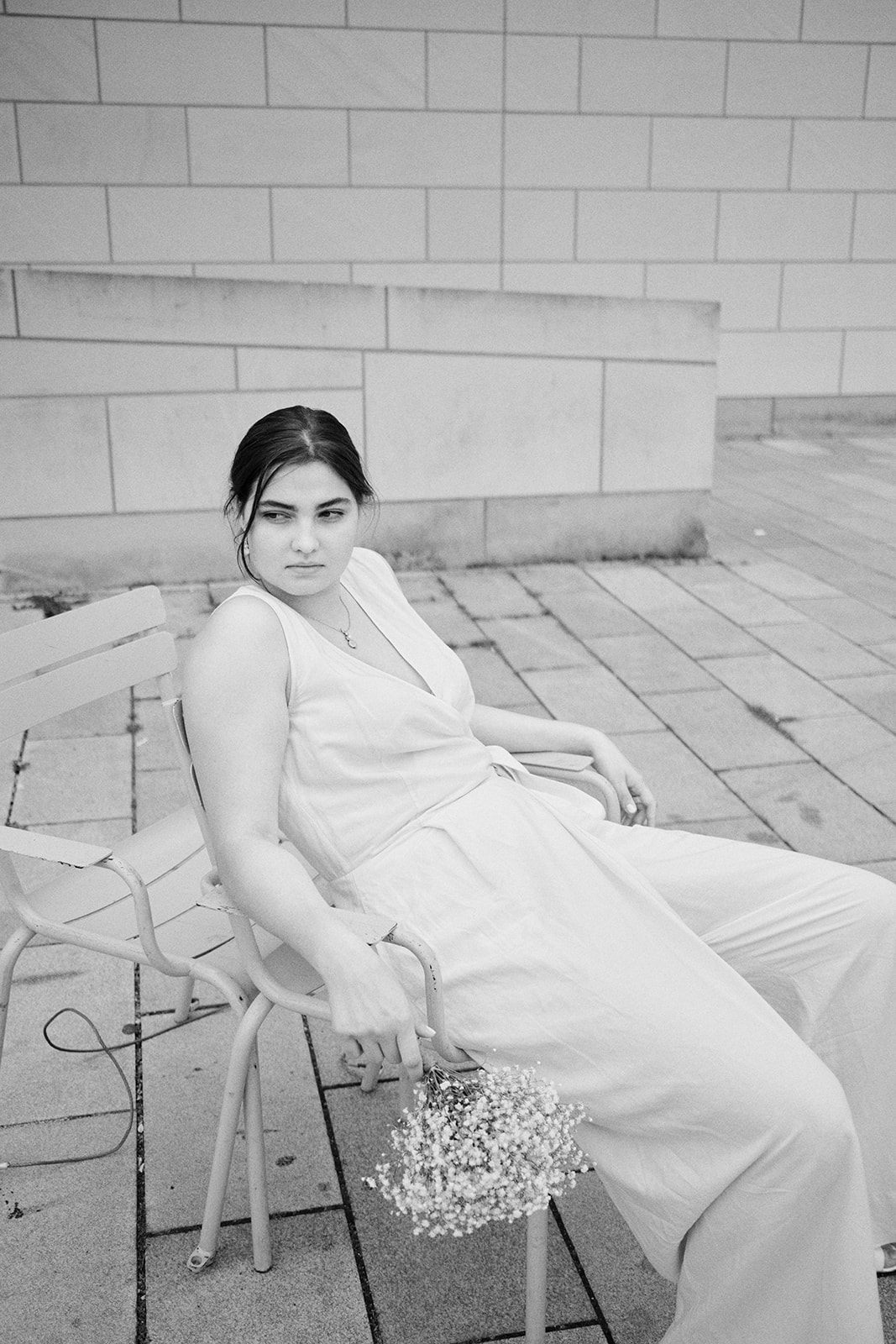 Black and white portrait of a bride-to-be in Berlin - Nordica Photography