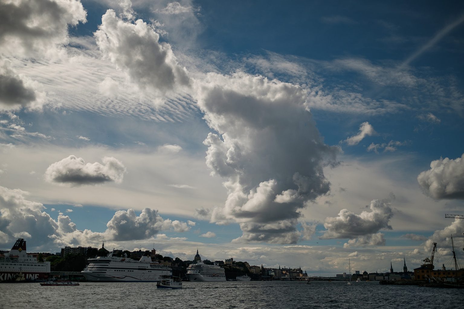 Stockholm harbour from the water