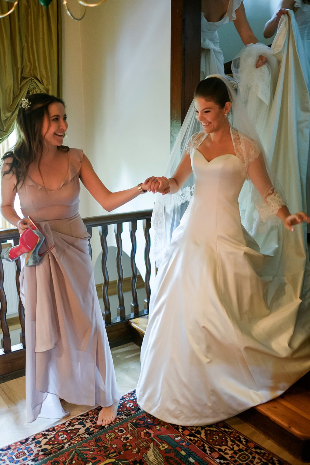Bride by the window before the ceremony