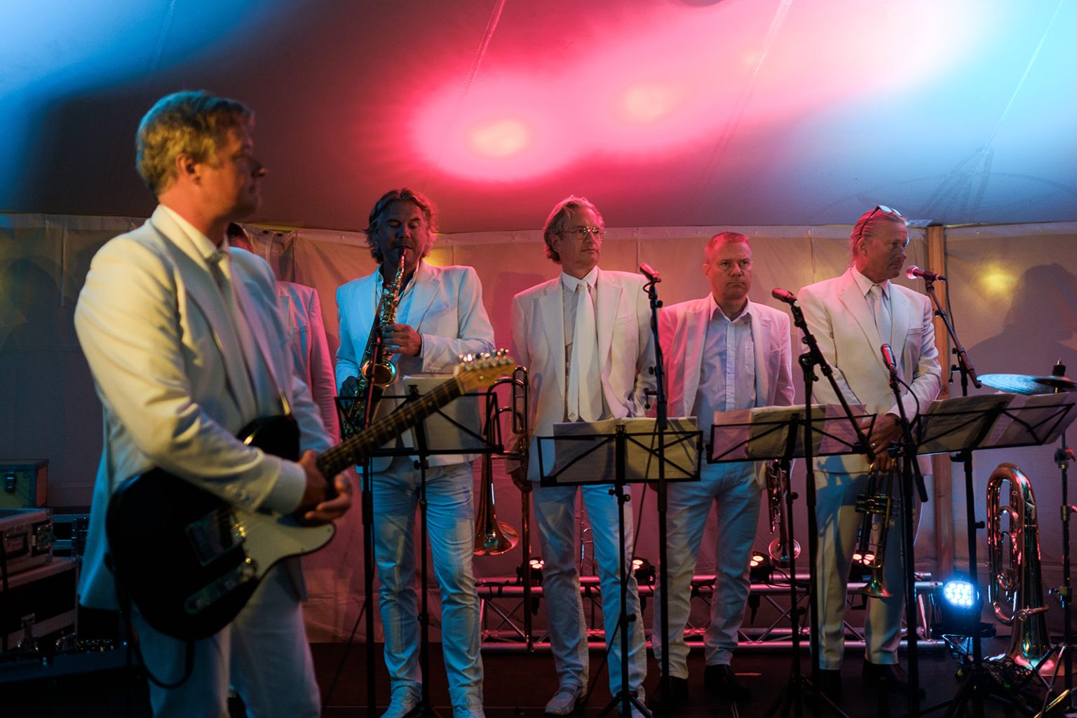 The band playing at the reception