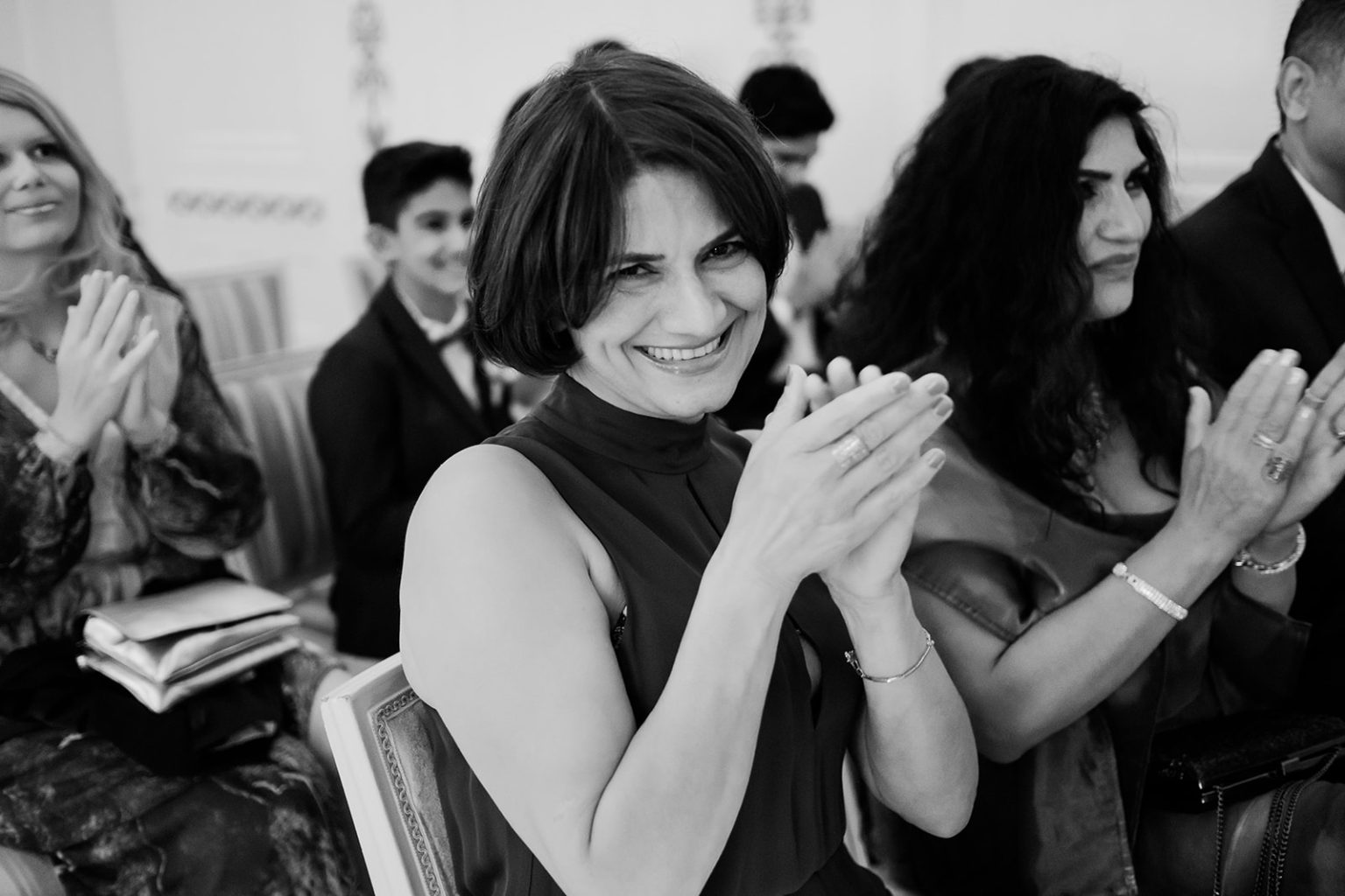 Wedding guest during the ceremony in Copenhagen