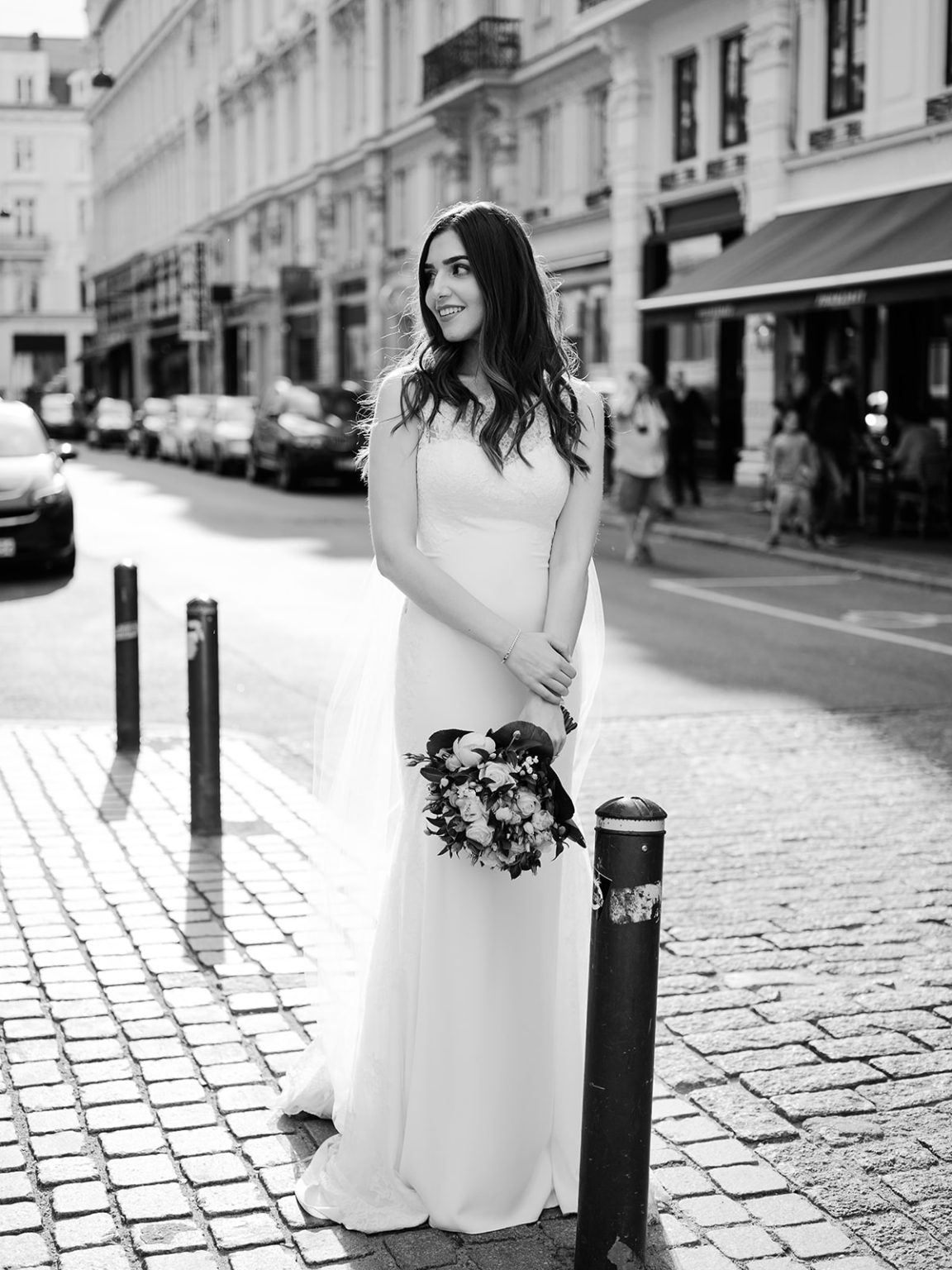 Copenhagen wedding portrait of the bride