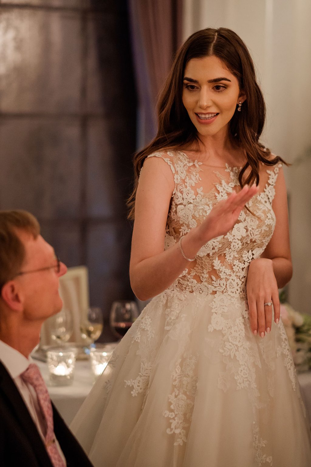 Bride at the Copenhagen wedding reception