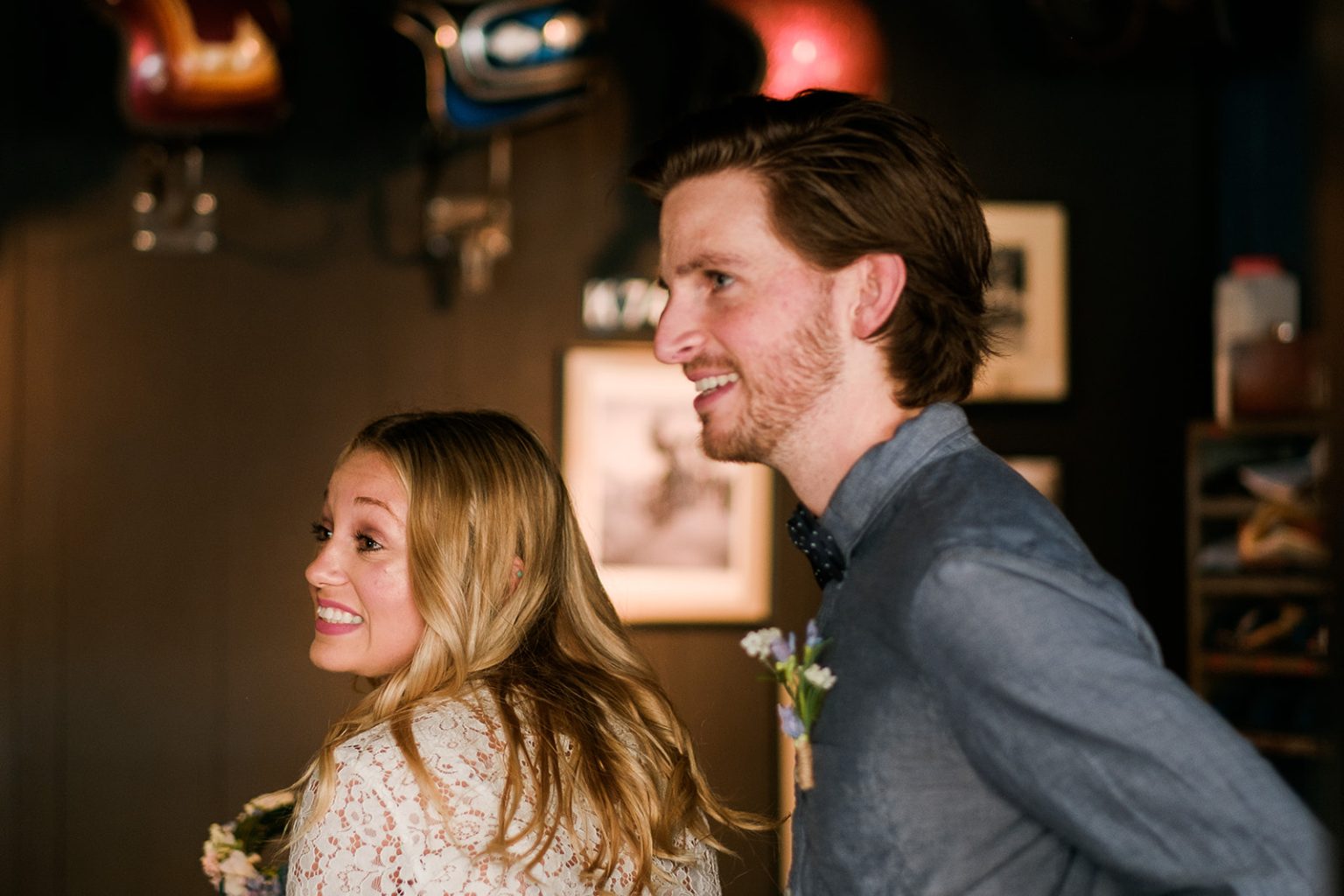 Casey and Jordan at a coffee bar in Copenhagen
