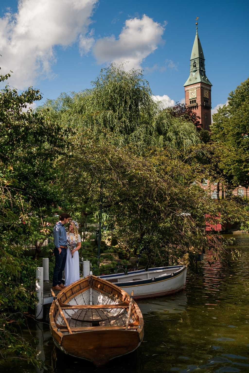 A rowing boat at Tivoli Gardens, Copenhagen