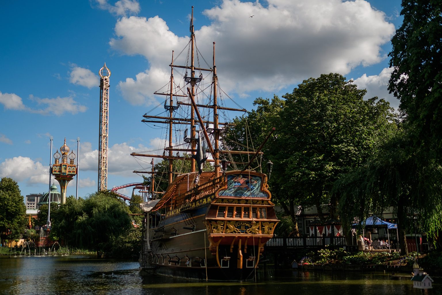 The pirate ship ride at Tivoli Gardens, Copenhagen