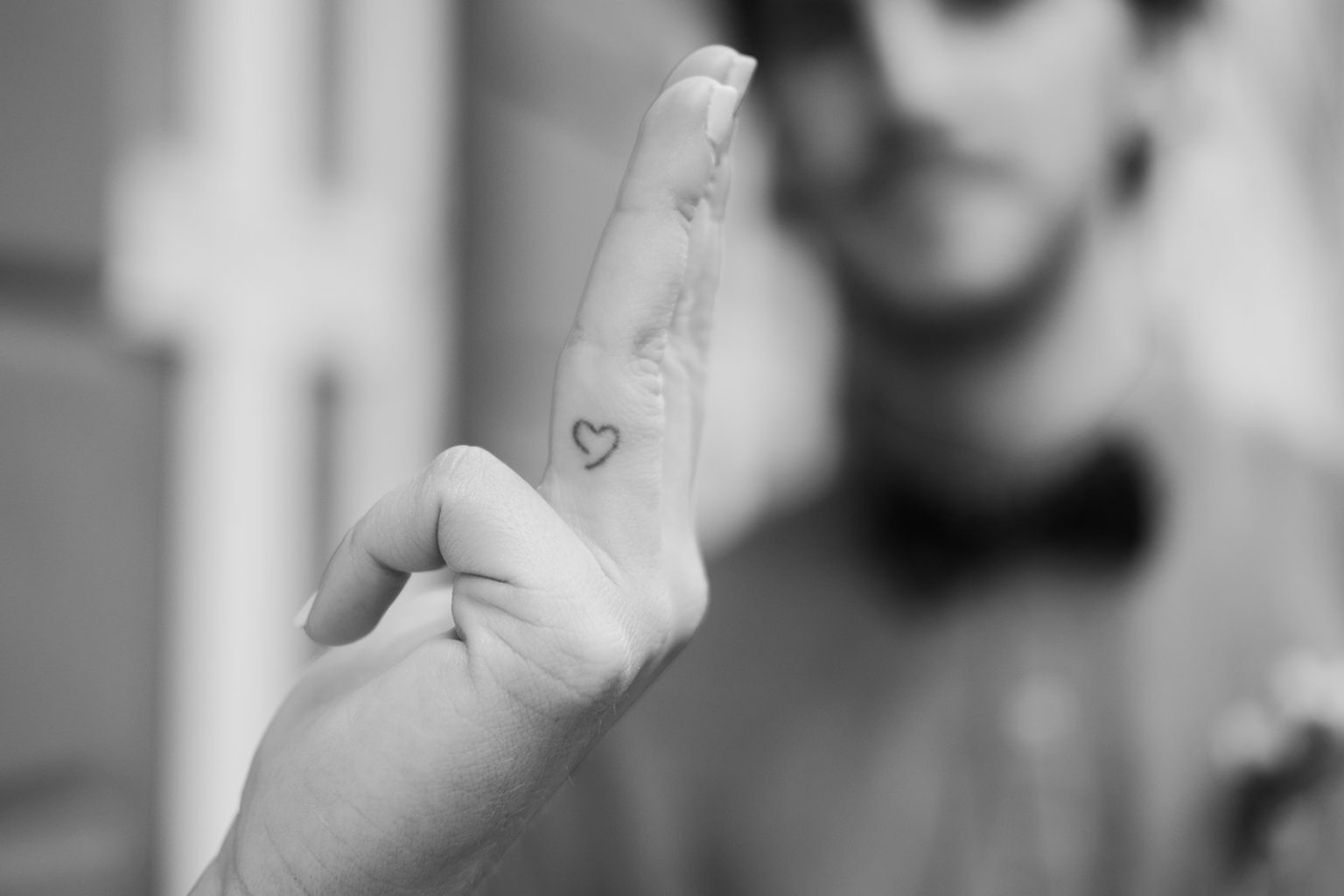 A finger tattoo after the Copenhagen elopement