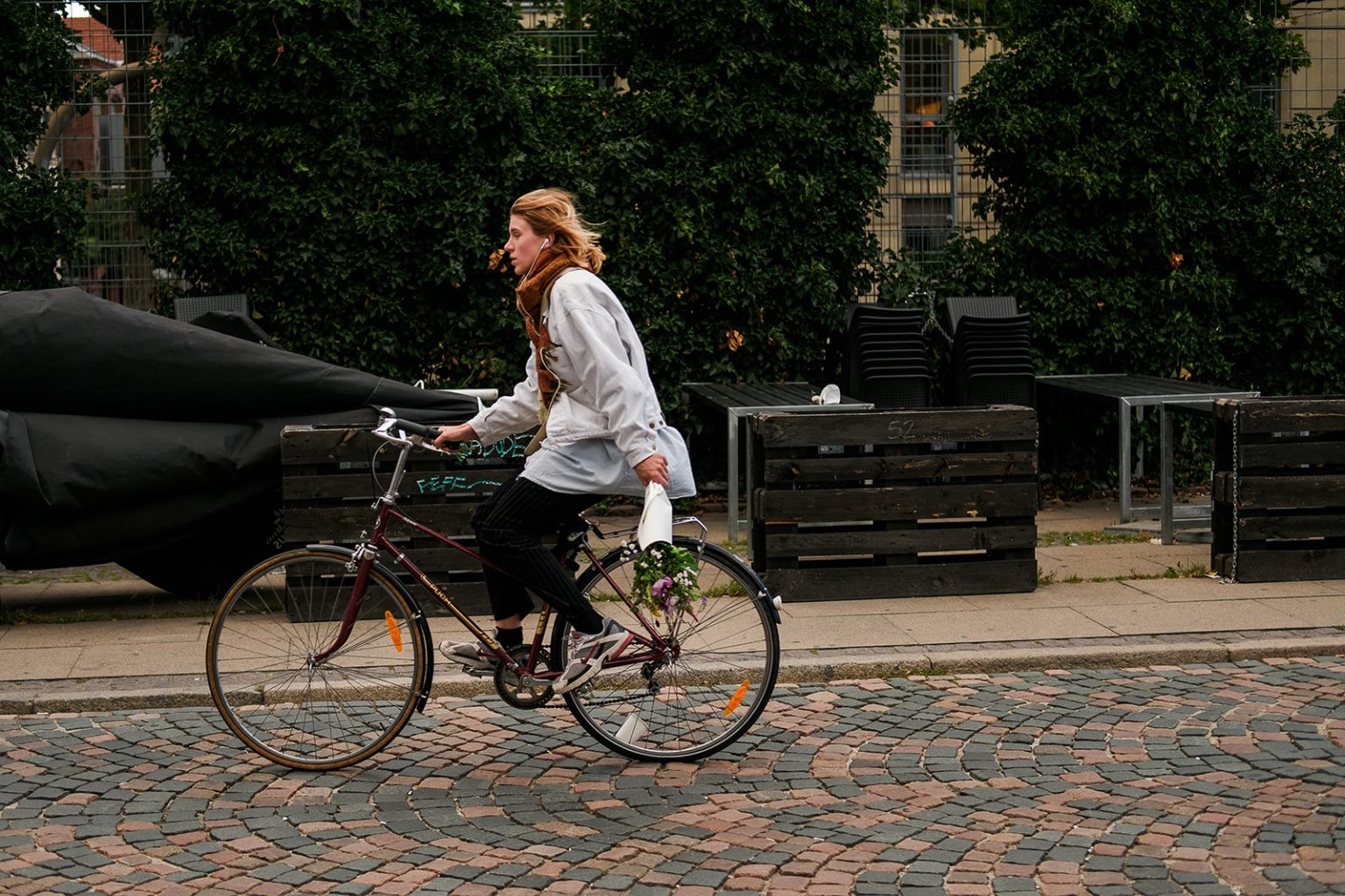 A cyclist in Copenhagen