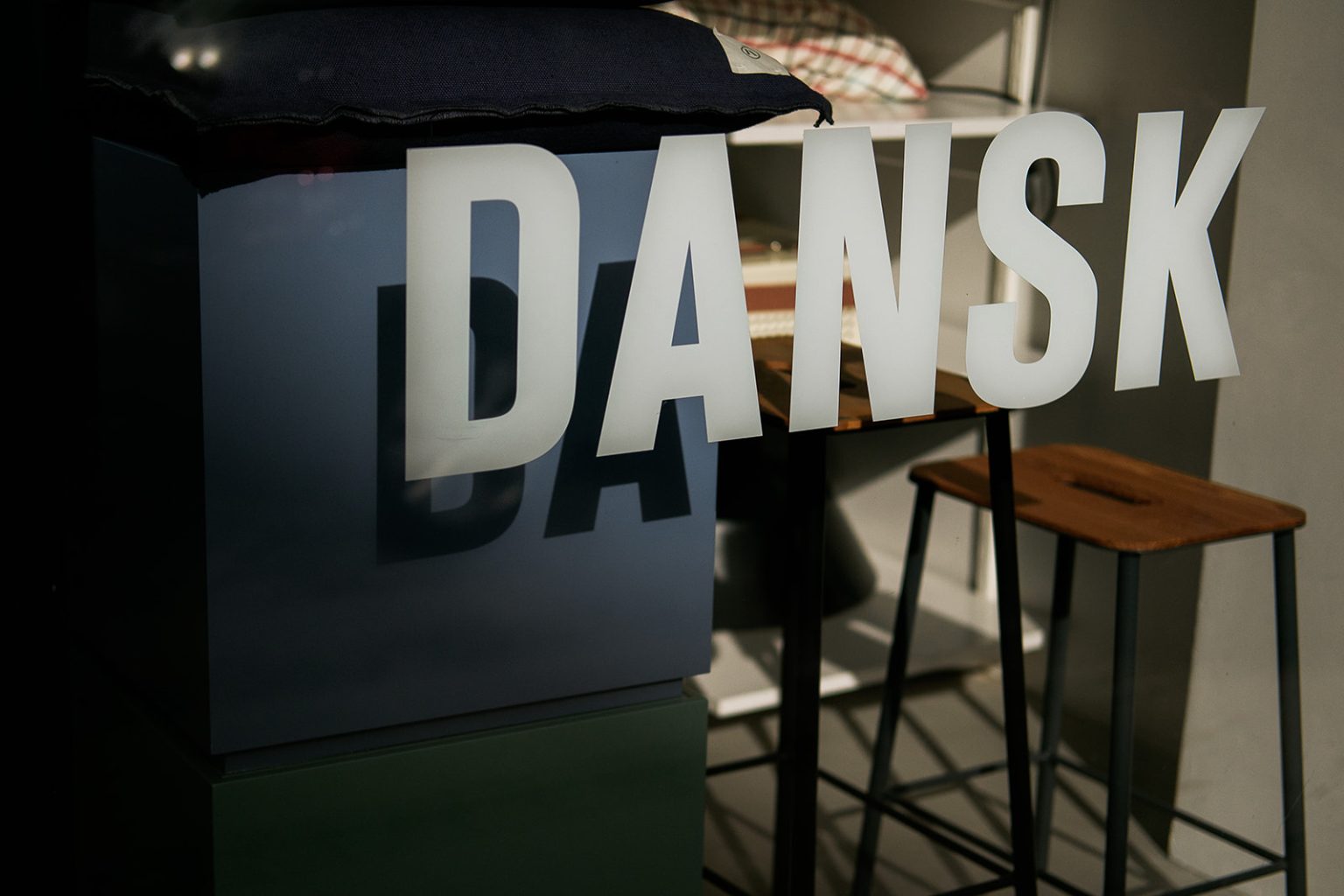 A Danish cafe sign in Copenhagen