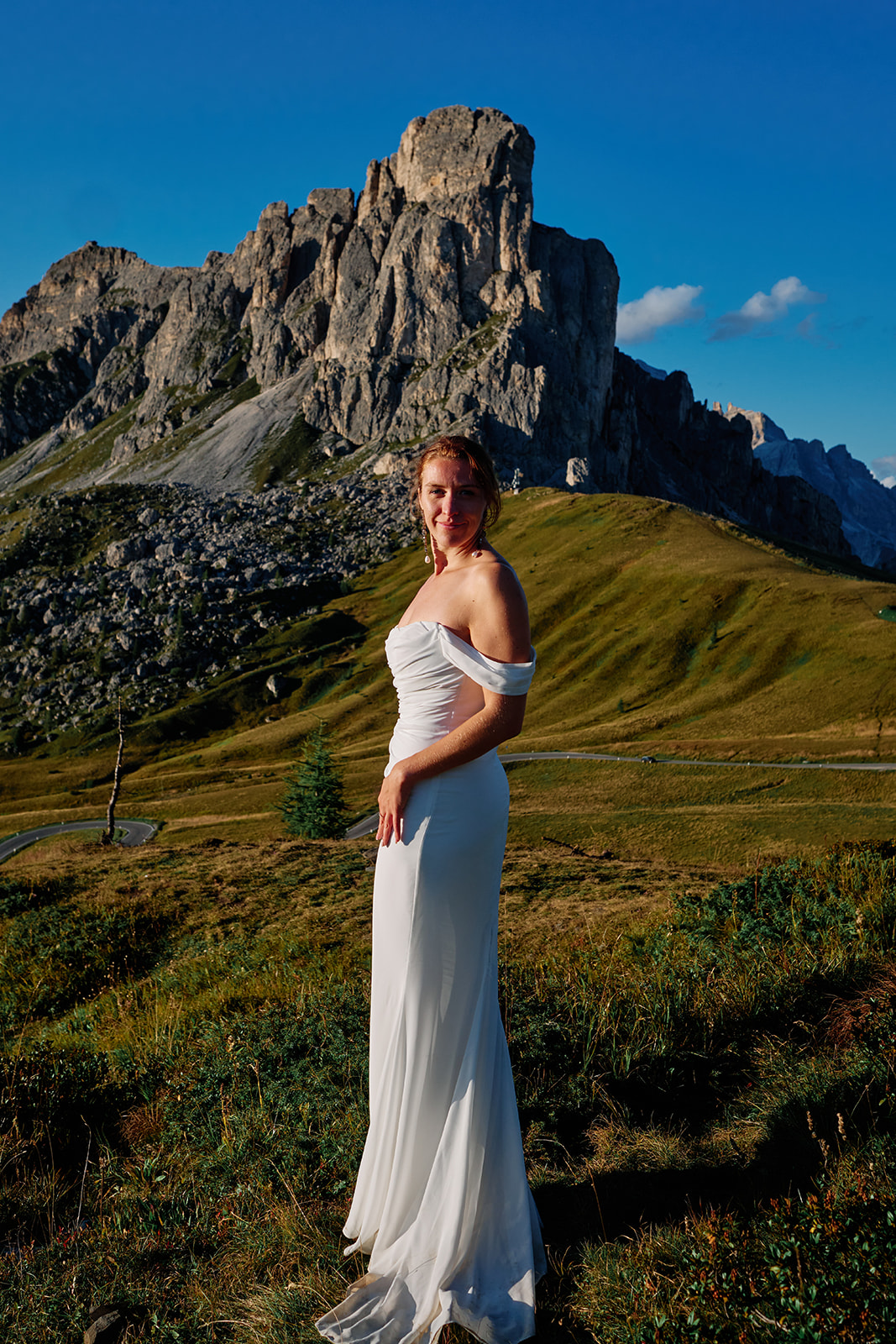 Sunset at Passo Giau, Dolomites destination wedding
