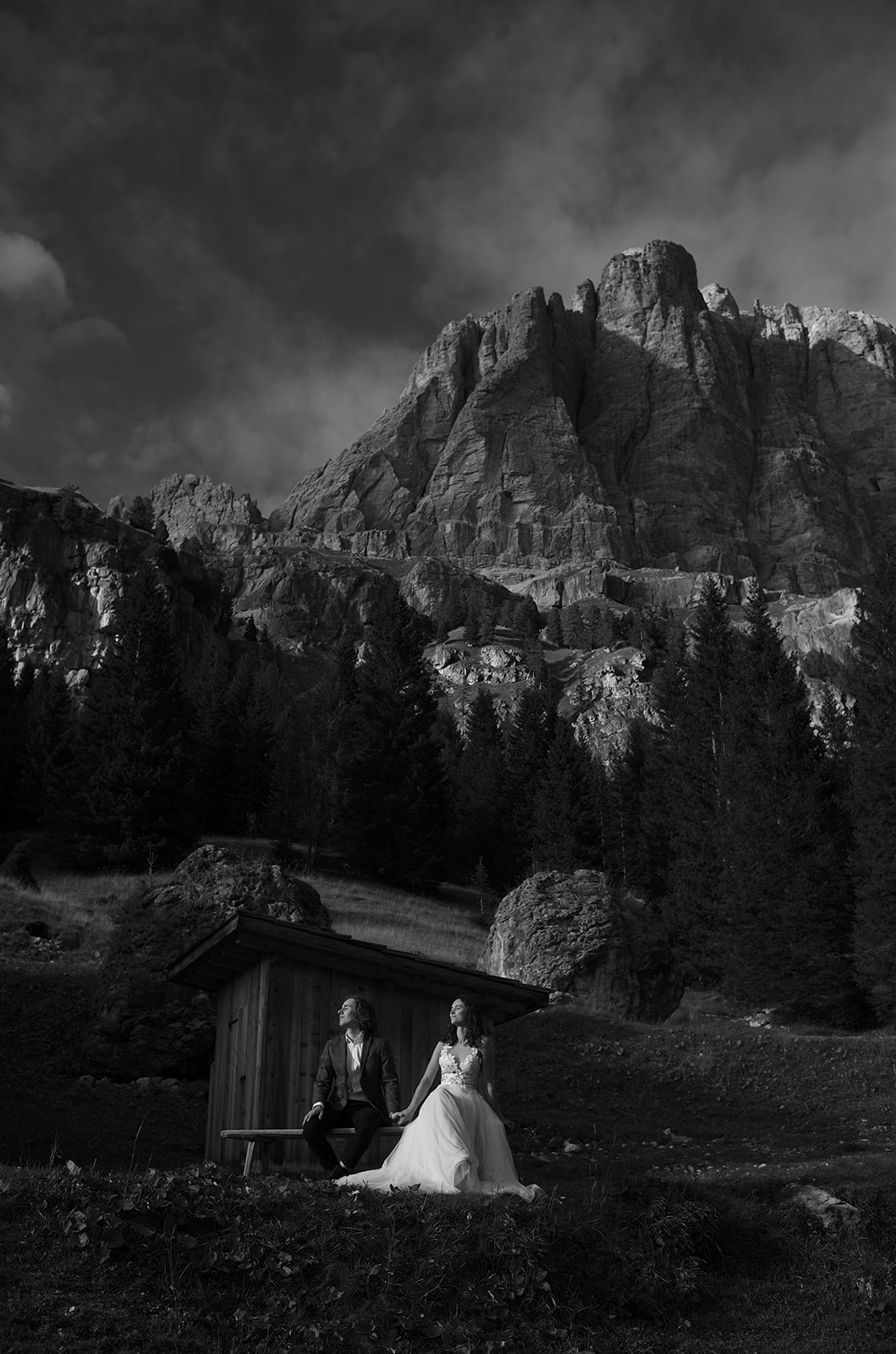 Yuliia and Gunnar in the Dolomites
