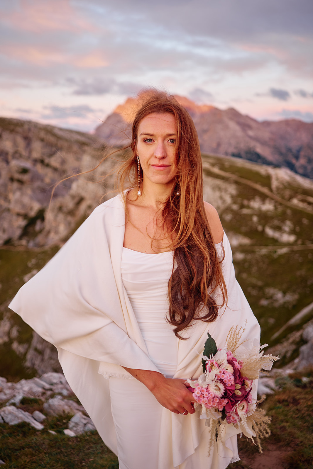 Morning on the Tre Cime trail, Dolomites wedding