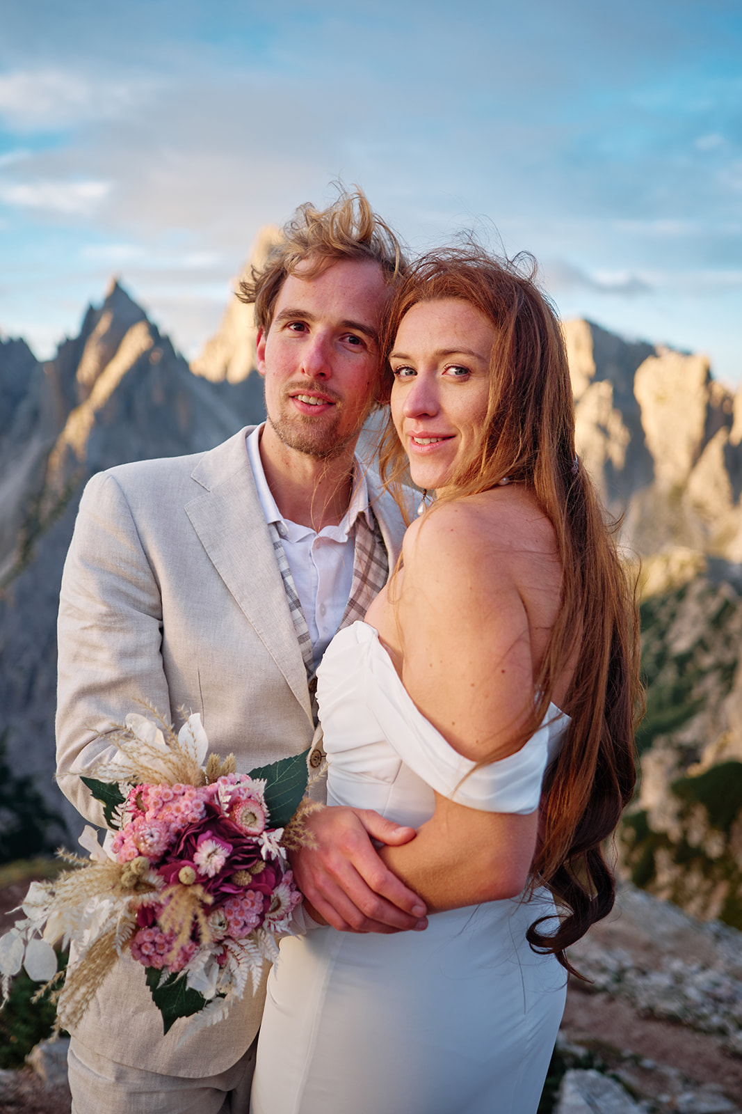 Sunrise at Tre Cime di Lavaredo, Dolomites destination wedding