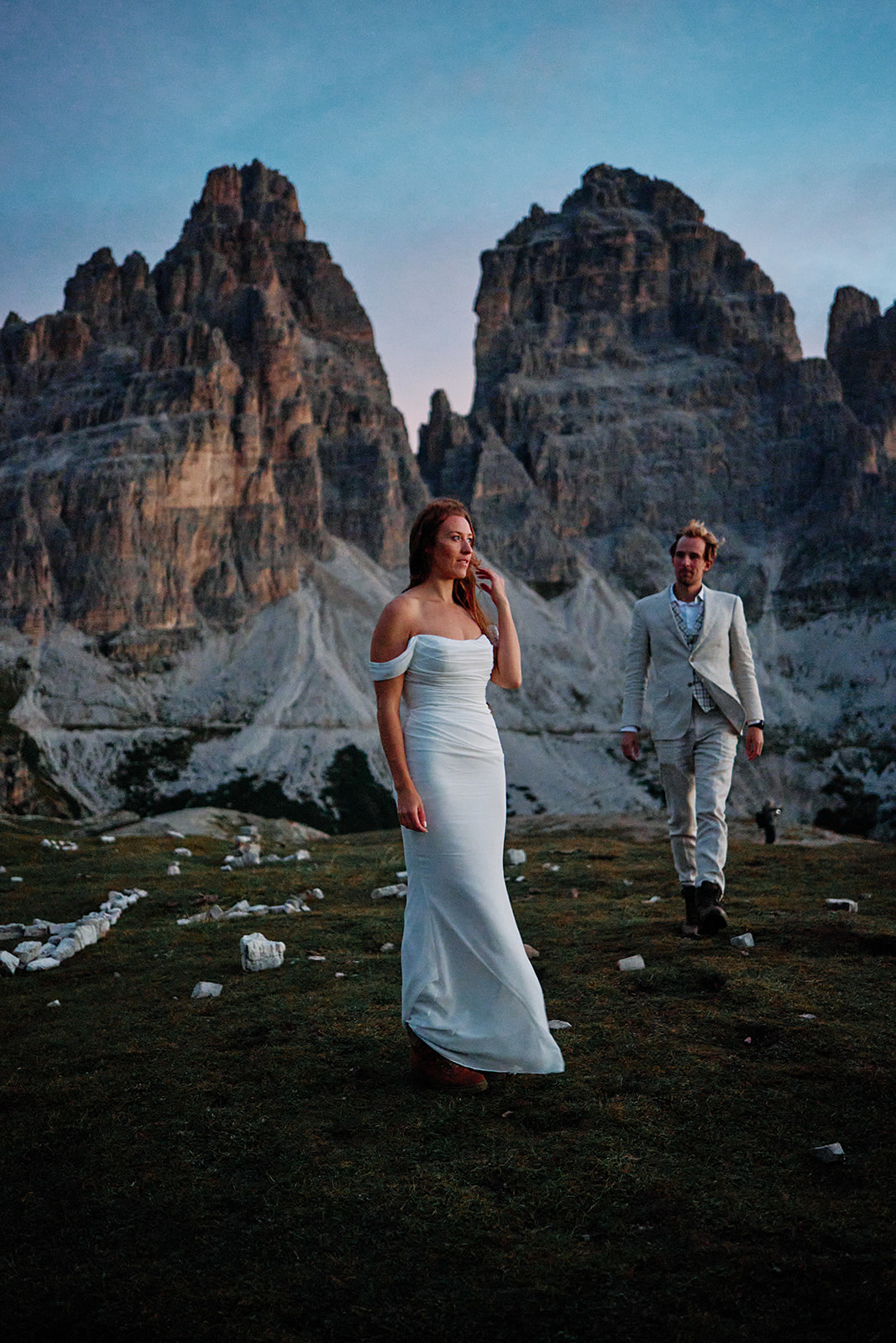 First light on a Dolomites destination wedding at Tre Cime