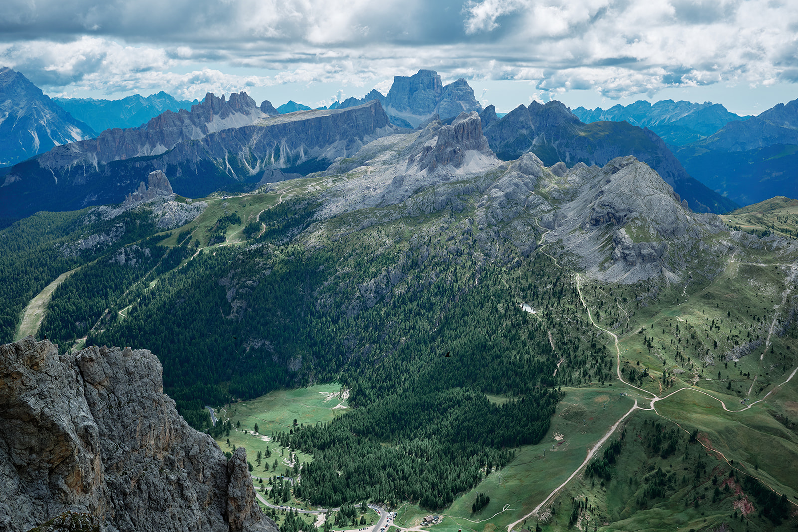 Views from Rifugio Lagazuoi above Passo Falzarego, Dolomites