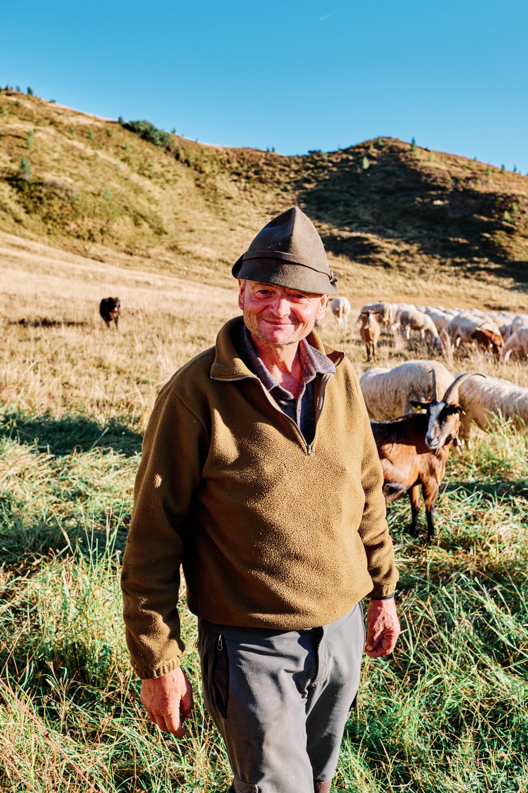 The shepherd of Passo Giau — portrait, Dolomites