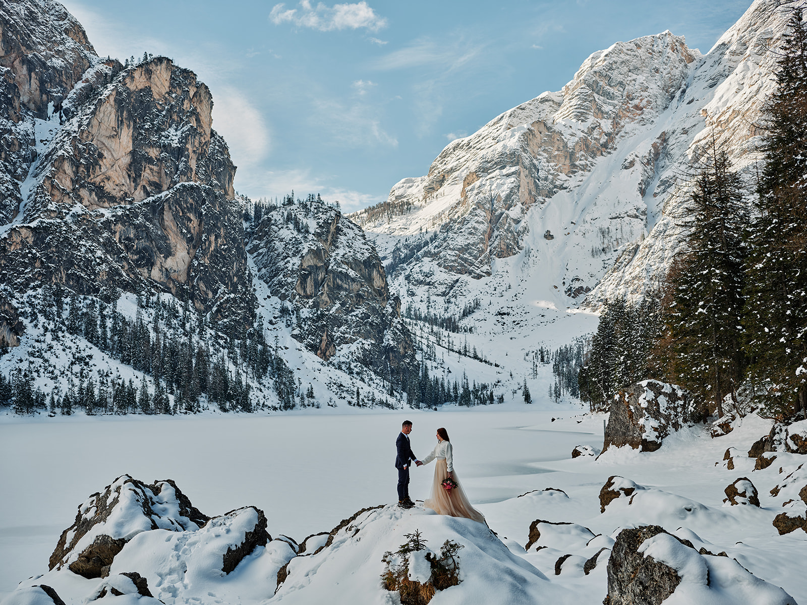 Kristina & Cristian — A Winter Elopement in the Dolomites