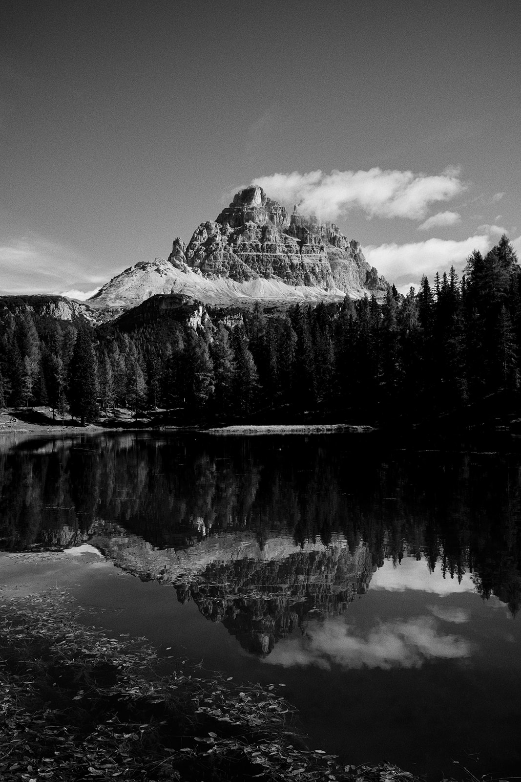 Cloud over the peaks at Tre Cime di Lavaredo