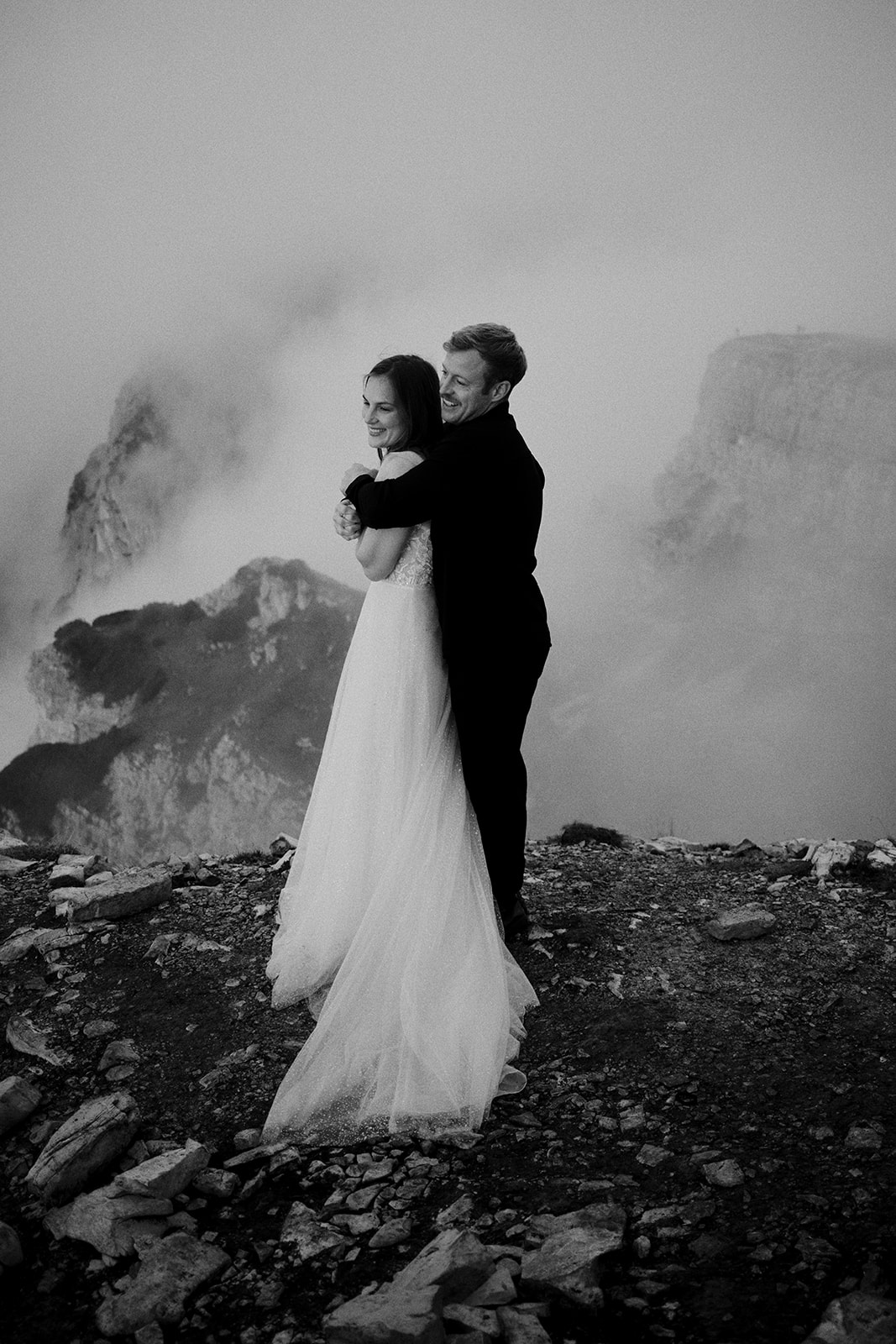 Kim and Denim above Cortina in the evening