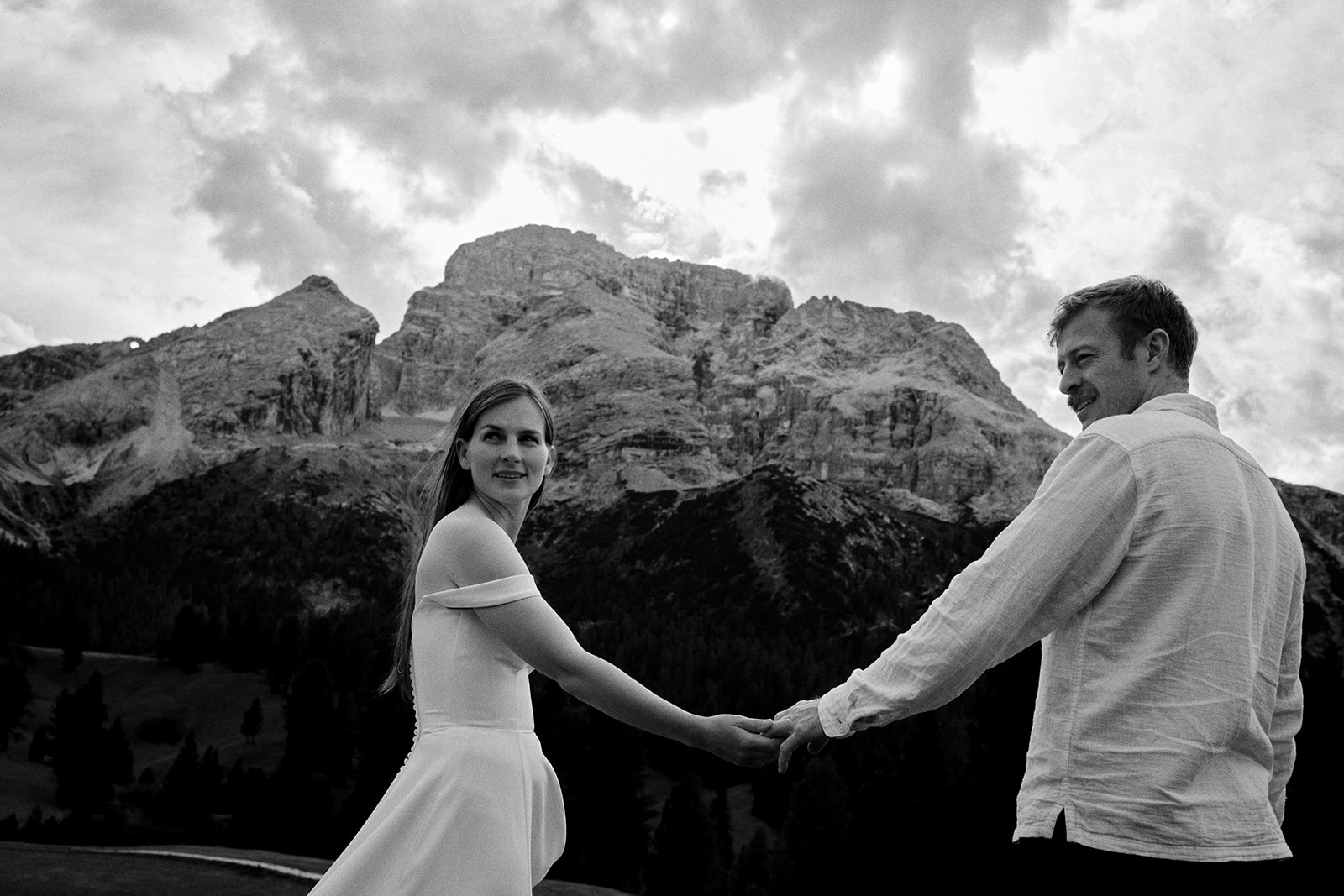 Kim and Denim above Cortina in the evening