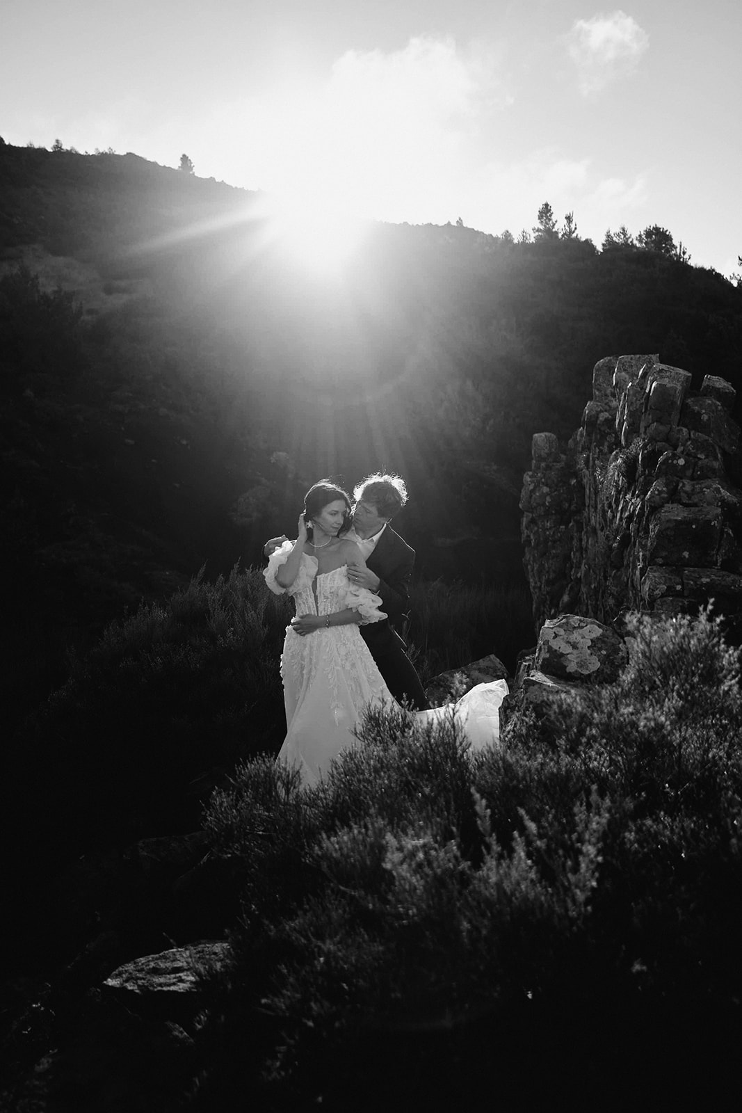 Maria and Jonathan among the old laurel trees at Fanal