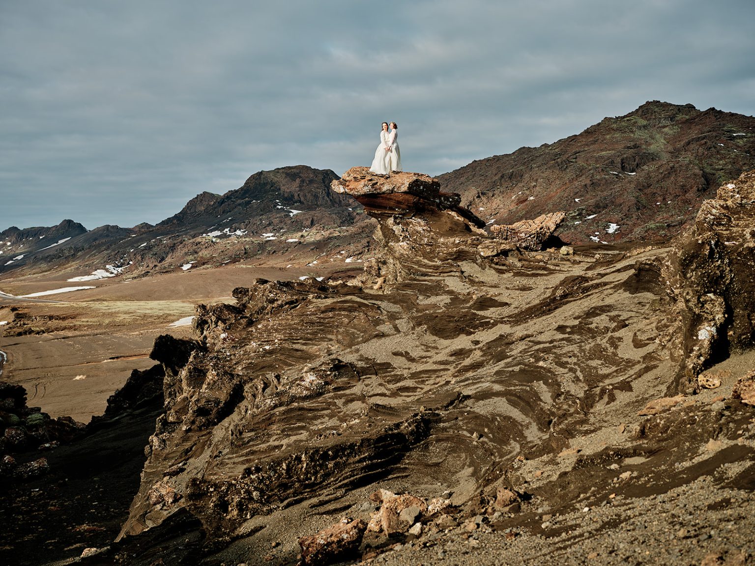 The lighthouse on the Reykjanes coast, a gay elopement in Iceland